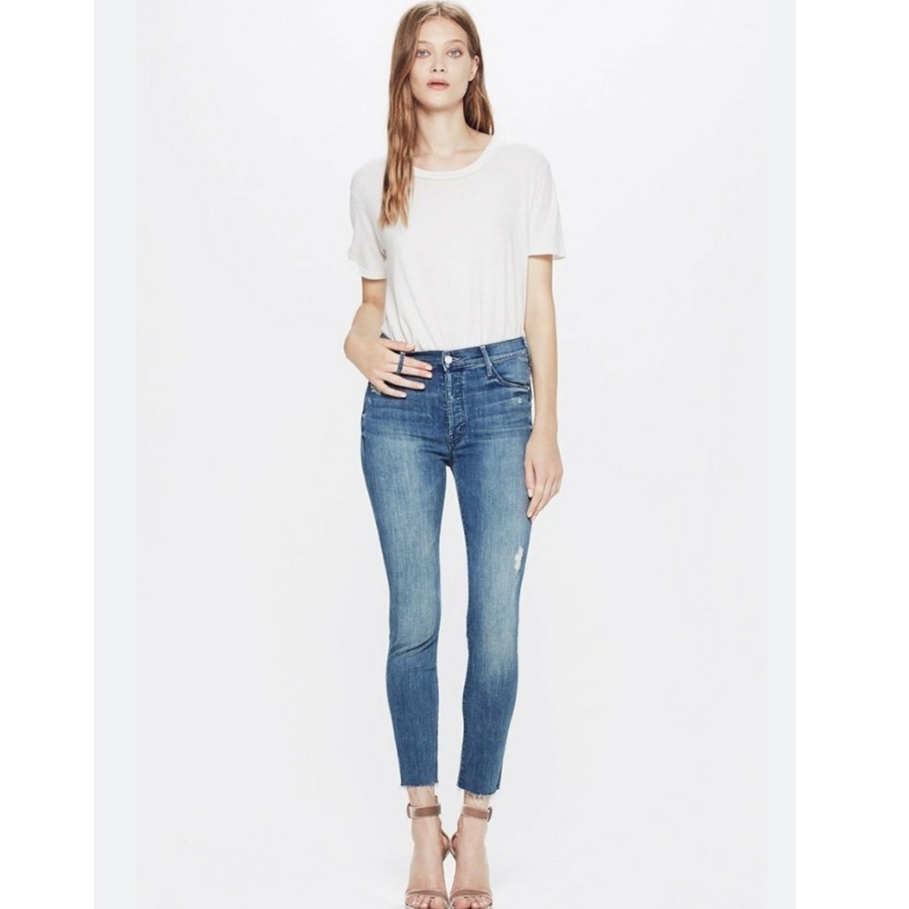 MOTHER‎ The Stunner Ankle Fray Jeans 28 layered boho staple techwear streetwer